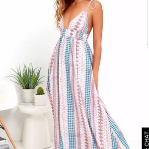 Lulu's Maxin Relaxin Multi Print Maxi Dress